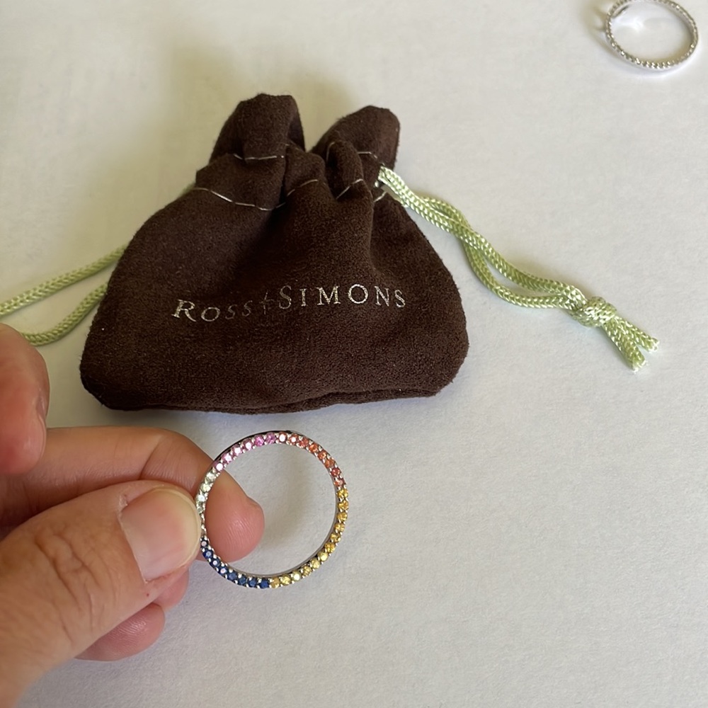 Ross Simons Multi Color Sapphire Pendant In 14k W… - image 3